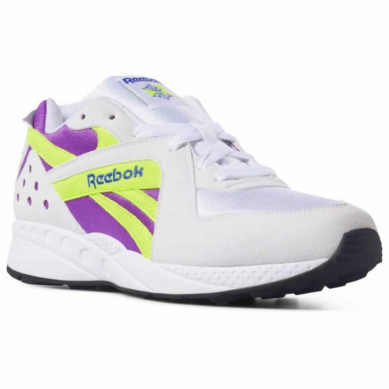 Tenisi Reebok Pyro Barbati Albi/Violet/Galbeni Romania JN9349CW